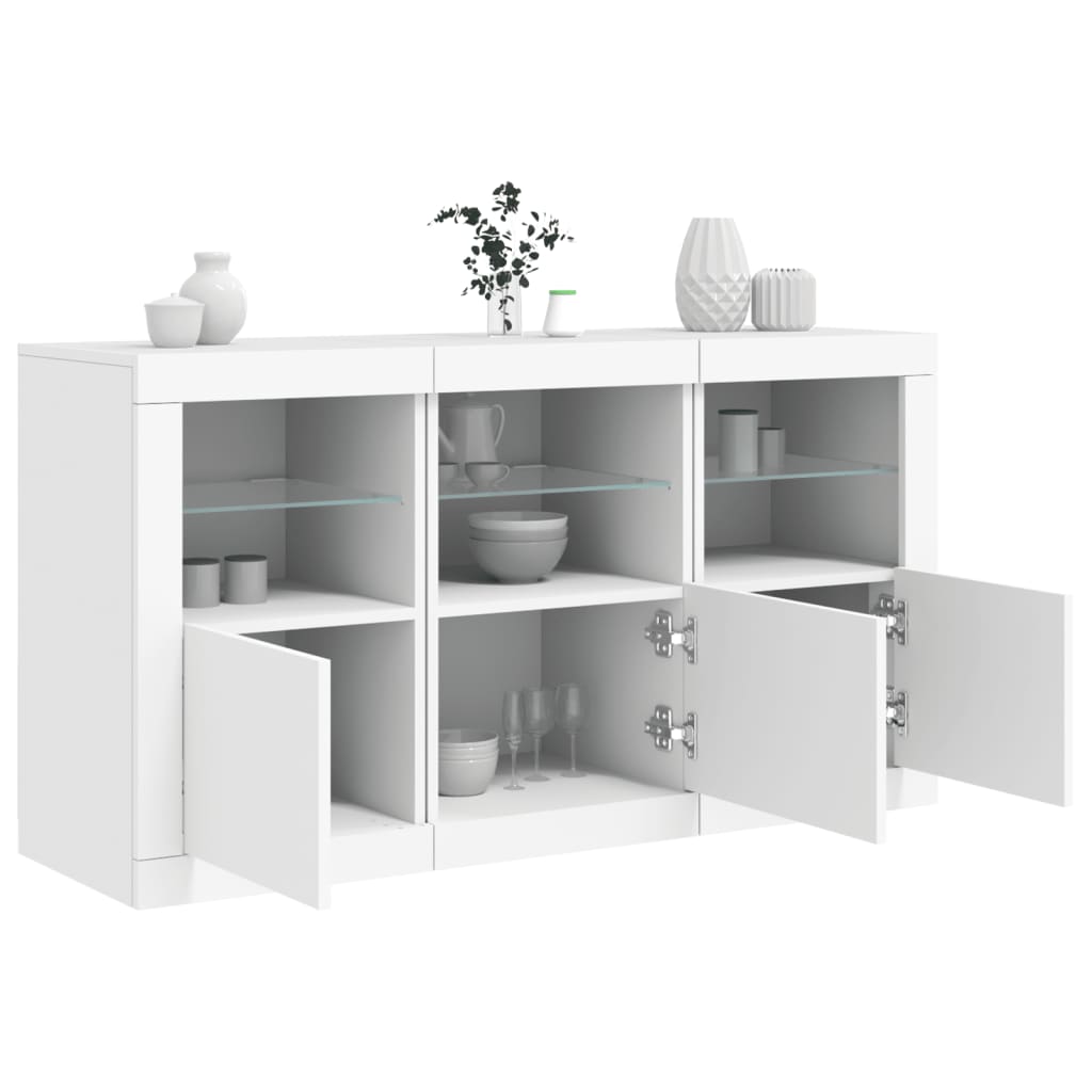 Příborník S Led Osvětlením 123 X 37 X 67 Cm
