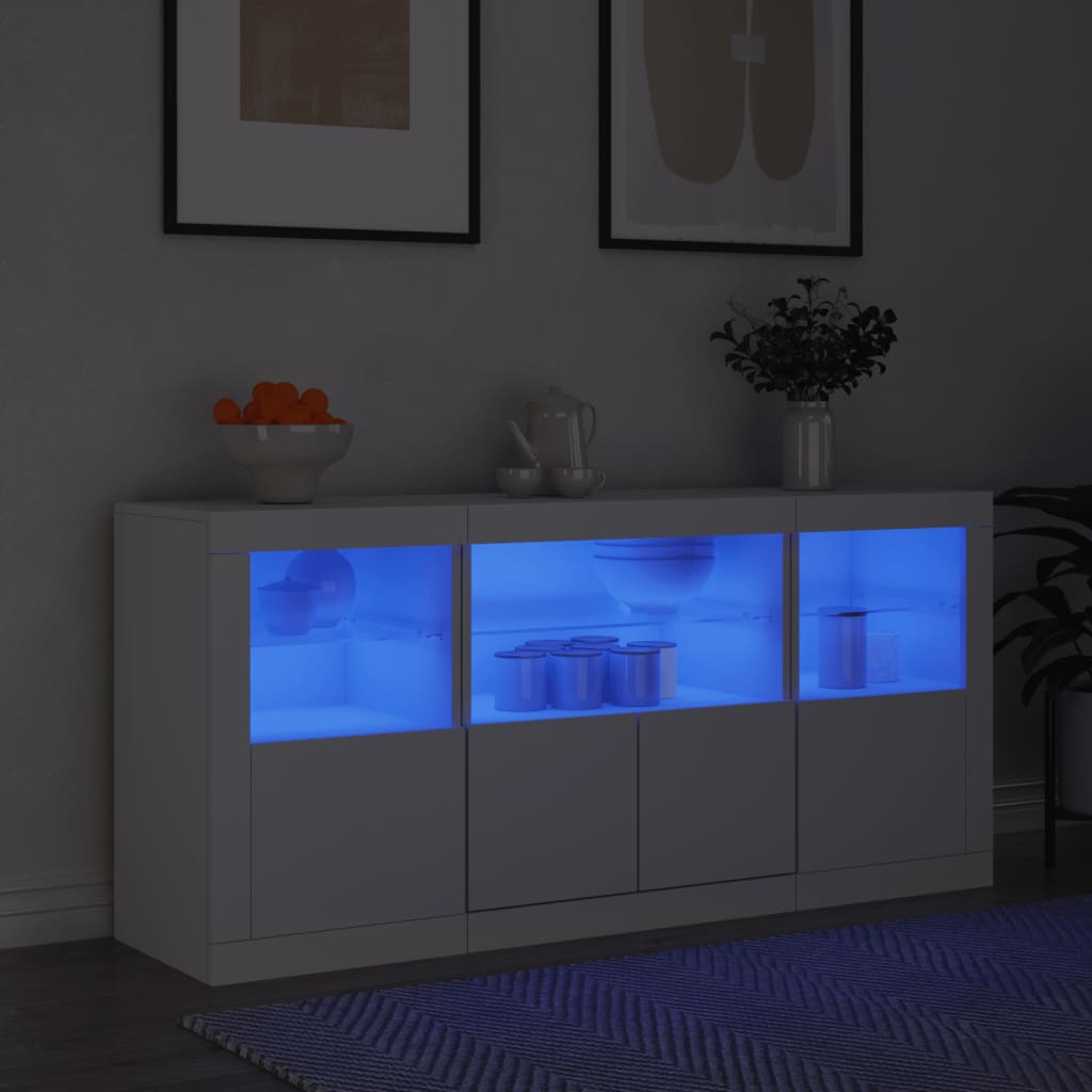 Příborník S Led Osvětlením 142,5 X 37 X 67 Cm