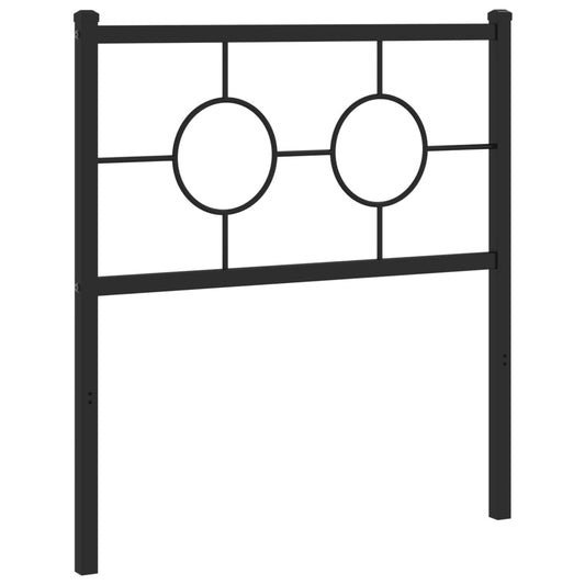 Kovové Čelo Postele Černé