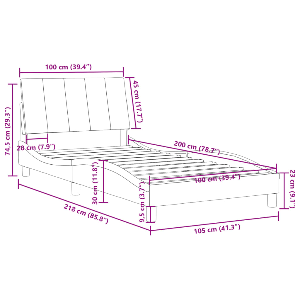 Rám Postele Bez Matrace Hanko Tmavě Zelená 100 X 200 Cm Samet