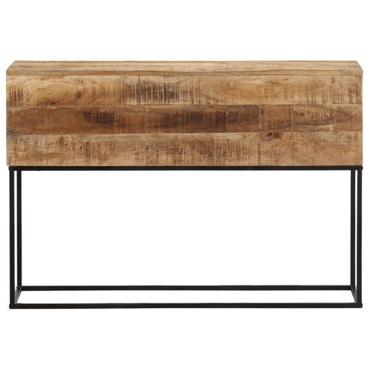 Konzolový Stolek 110X30X75 Cm Masivní Hrubý Mangovník A Železo