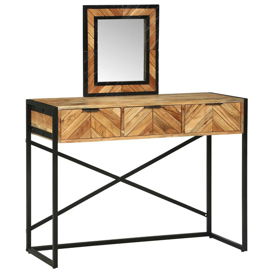 Kosmetický Stůl Hnědá 100 X 40 X 120 Cm Masivní Akátové Dřevo