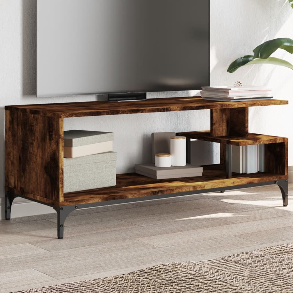 Tv Stolek Černý 102X40X41 Cm Kompozit A Práškově Lakovaná Ocel