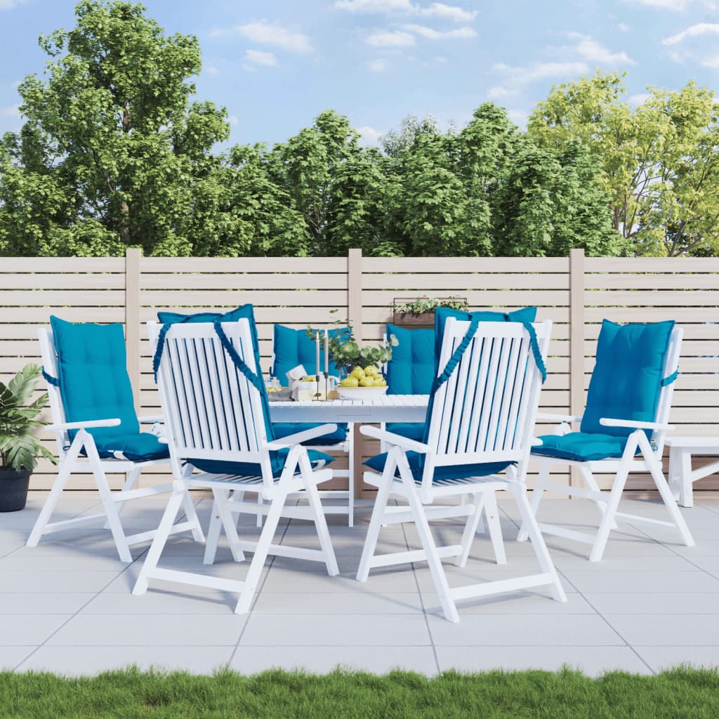 Podušky Na Židli S Vysokým Opěradlem 2Ks Námořnická Modř Oxford