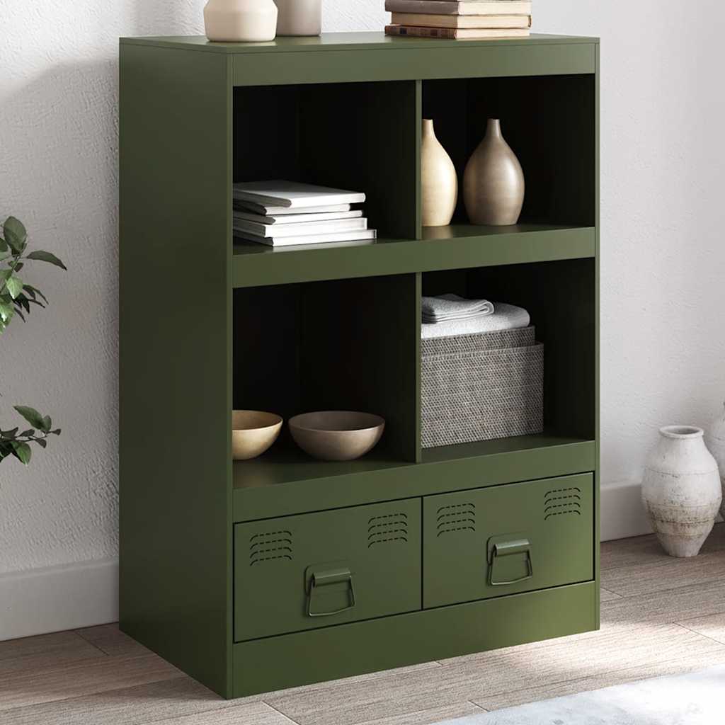 Highboard Černý 67 X 39 X 95 Cm Ocel