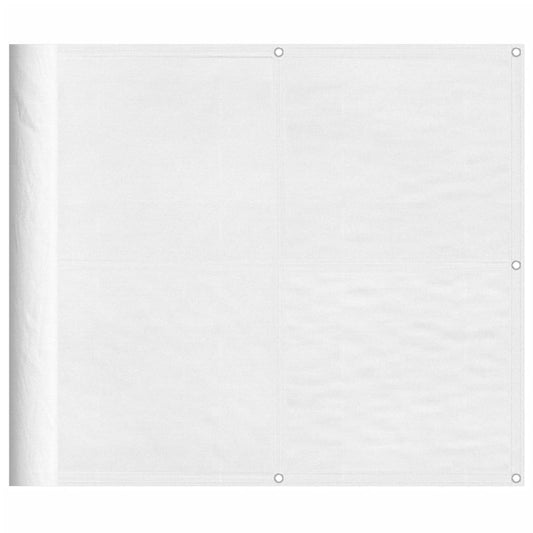 Balkonová Zástěna Bílá 90 X 1 000 Cm 100% Polyester Oxford