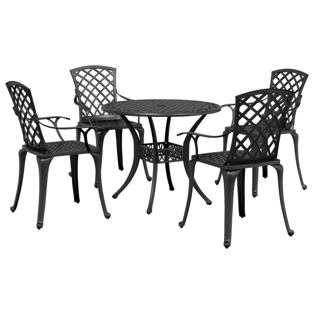 3Dílný Bistro Set Bílý Litý Hliník