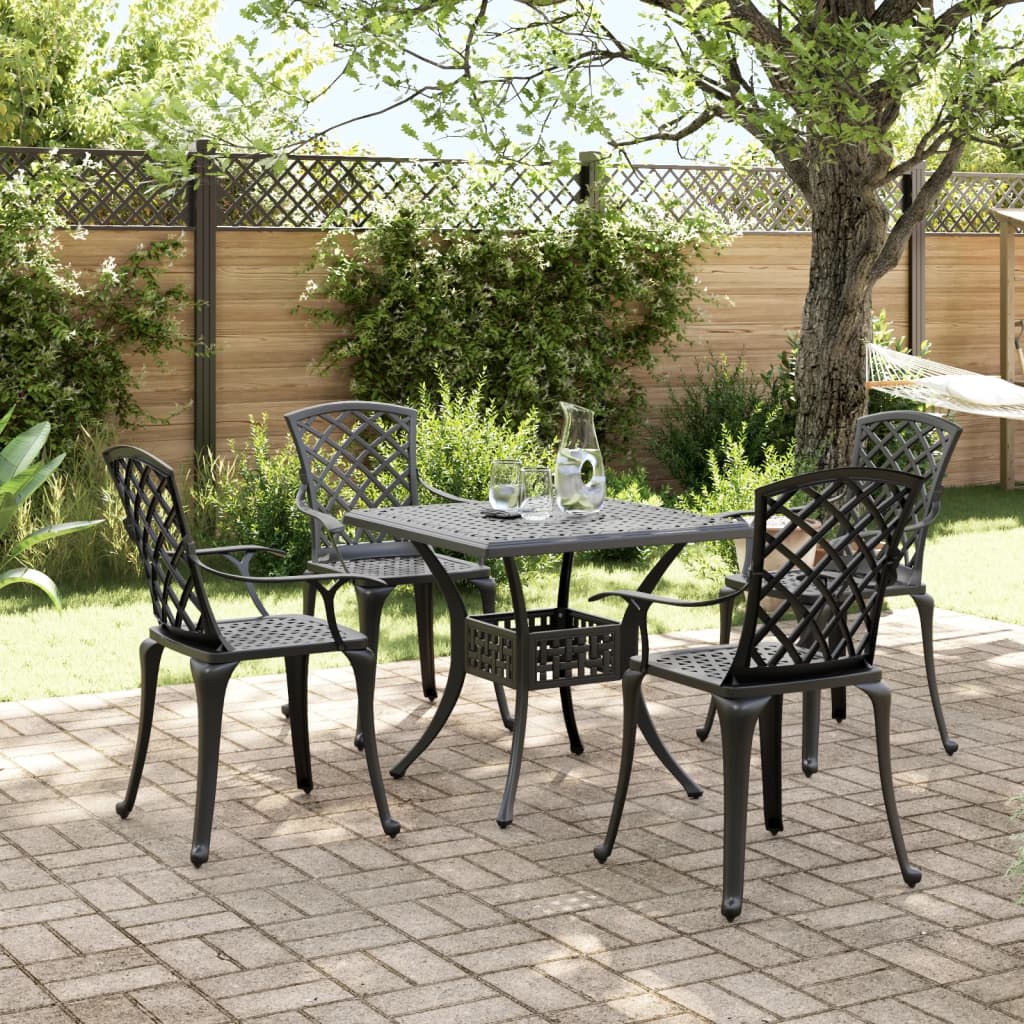 3Dílný Bistro Set Bílý Litý Hliník