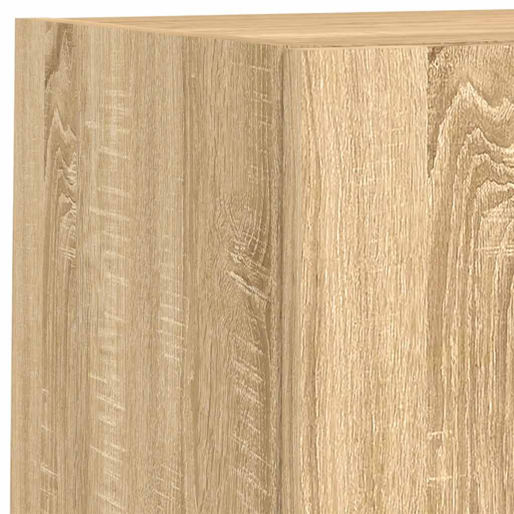 6Dílná Obývací Stěna S Led Dub Sonoma Kompozitní Dřevo