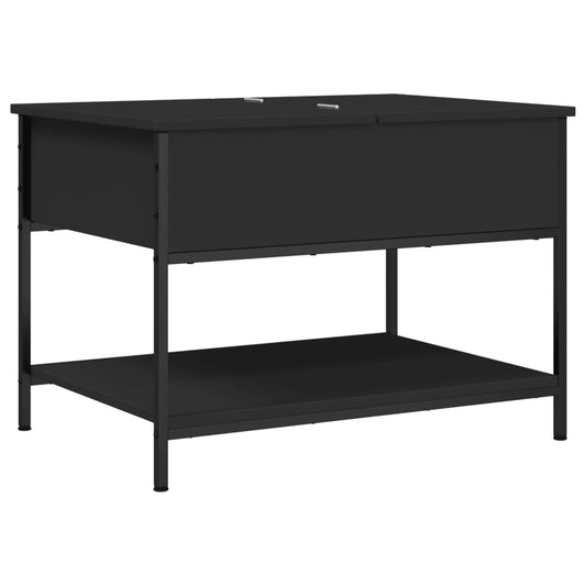 Konferenční Stolek Černý 70 X 50 X 50 Cm Kompozitní Dřevo A Kov