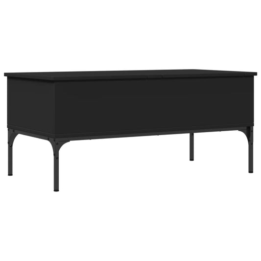 Konferenční Stolek Černý 100X50X45 Cm Kompozitní Dřevo A Kov