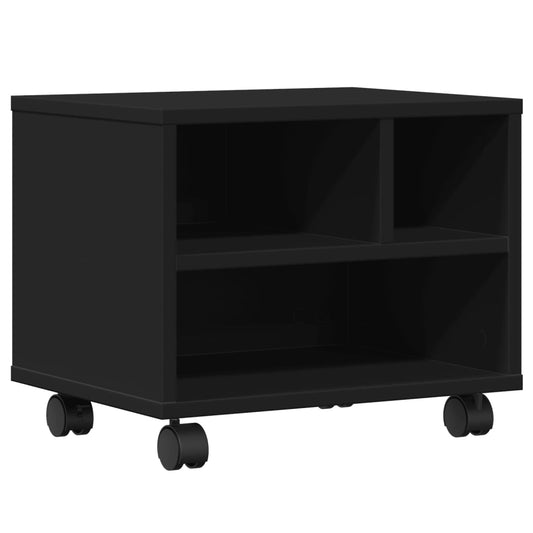 Stojan Na Tiskárnu Na Kolečkách Černý 41 X 32 X 34,5 Cm