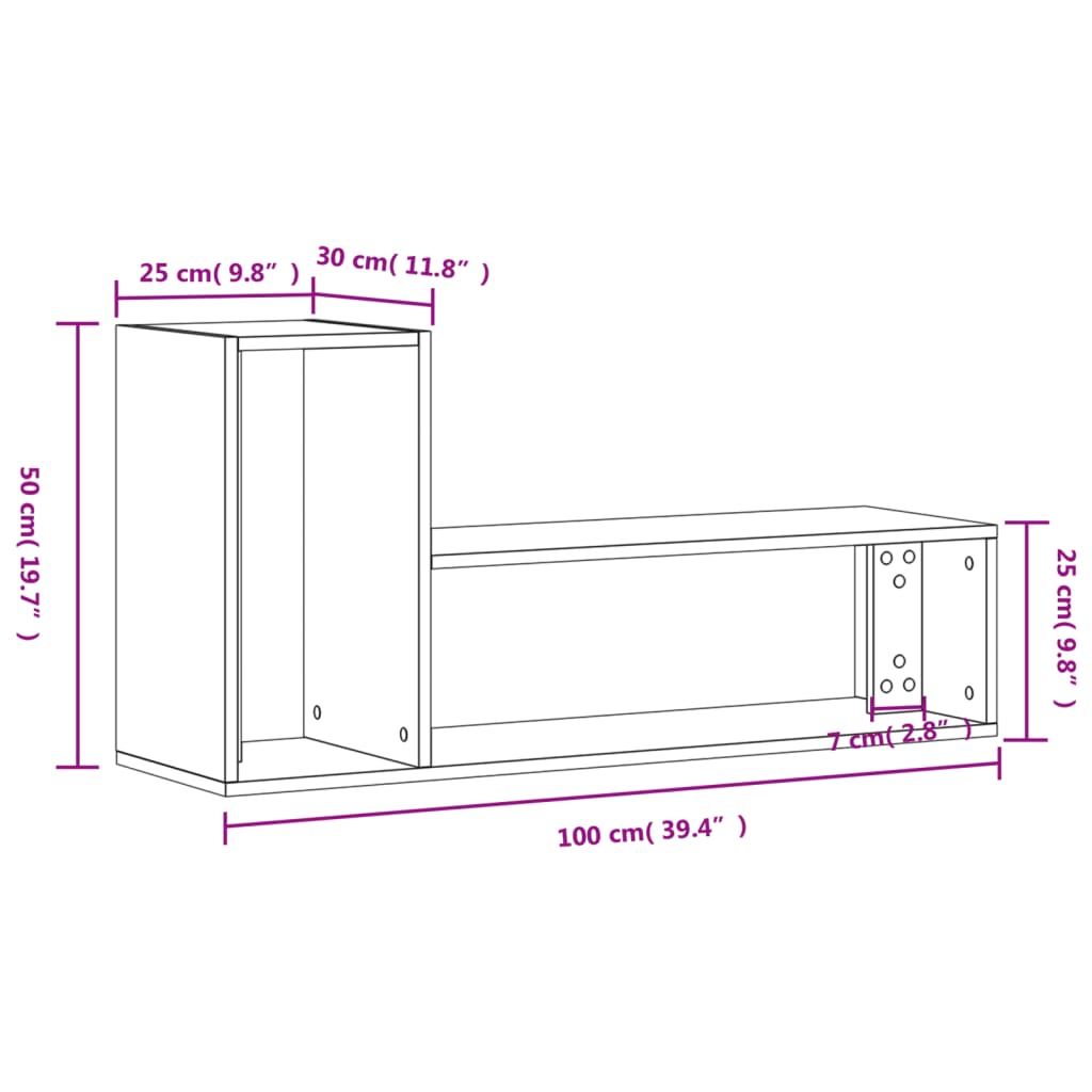Tv Skříňky 2 Ks Betonově Šedé 100 X 30 X 50 Cm Kompozitní Dřevo