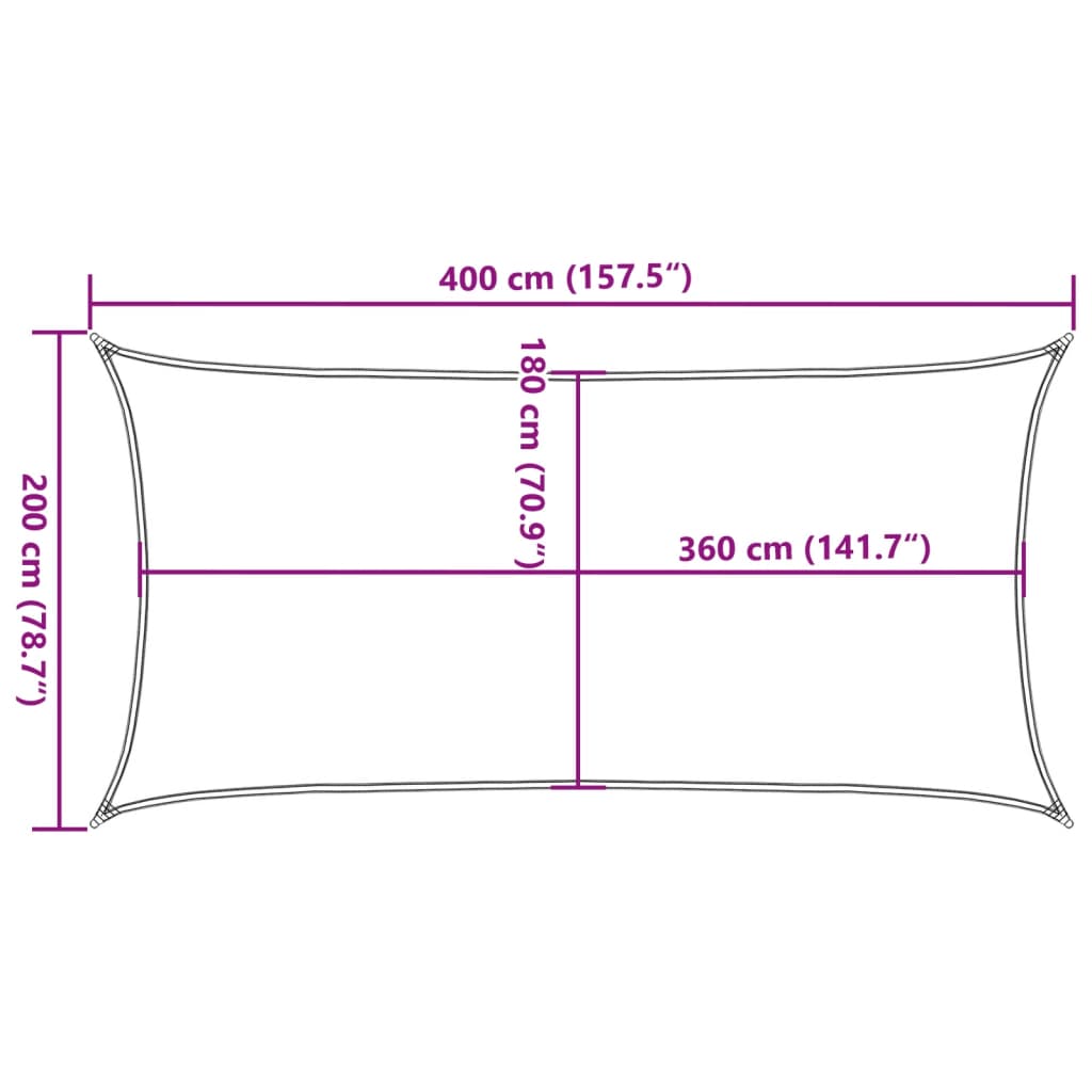Plachta Proti Slunci 160 G/M² Obdélník Hdpe