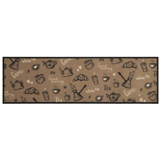 Kuchyňský Koberec Omyvatelný Ráno Hnědý Samet Tmavě Hnědá