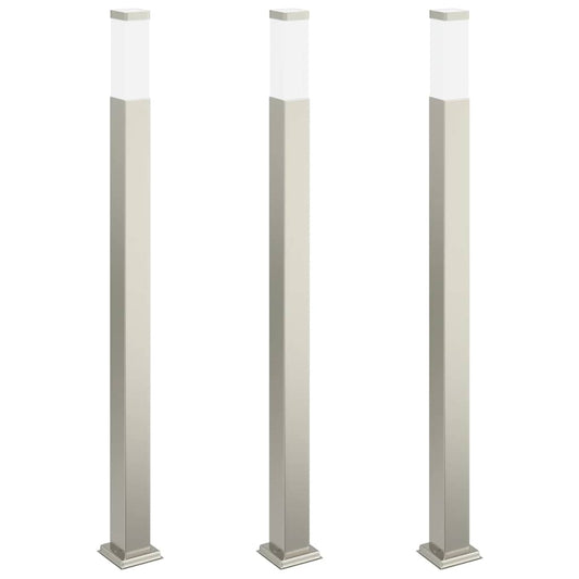 Sloupková Světla 3 Ks 110 Cm Nerezová Ocel Ip44