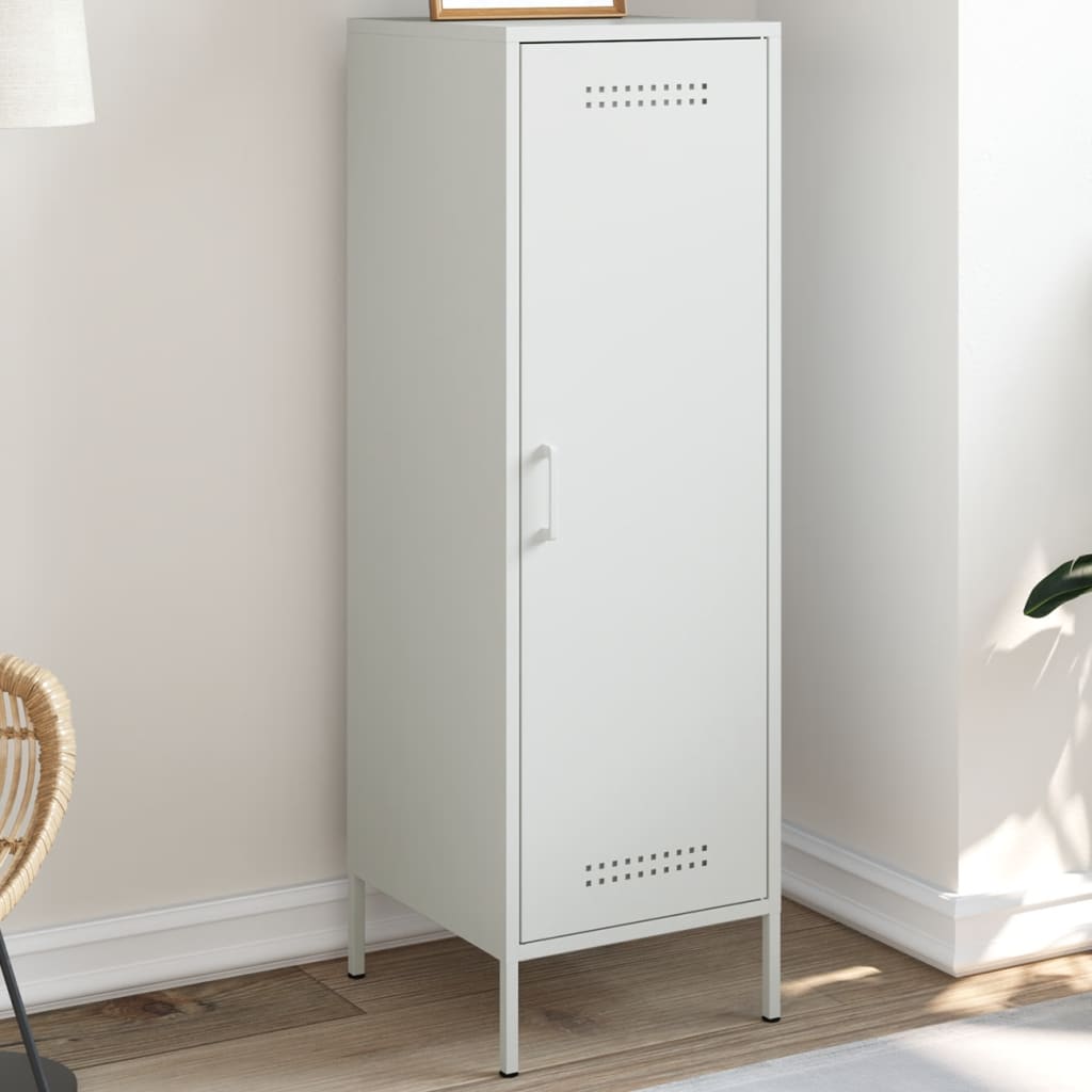 Skříň Highboard Černá 36 X 39 X 113 Cm Ocel