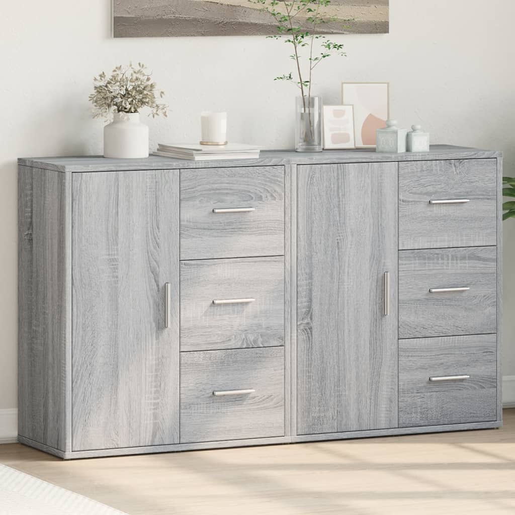 Příborníky 2 Ks Betonově Šedé 60 X 31 X 70 Cm Kompozitní Dřevo