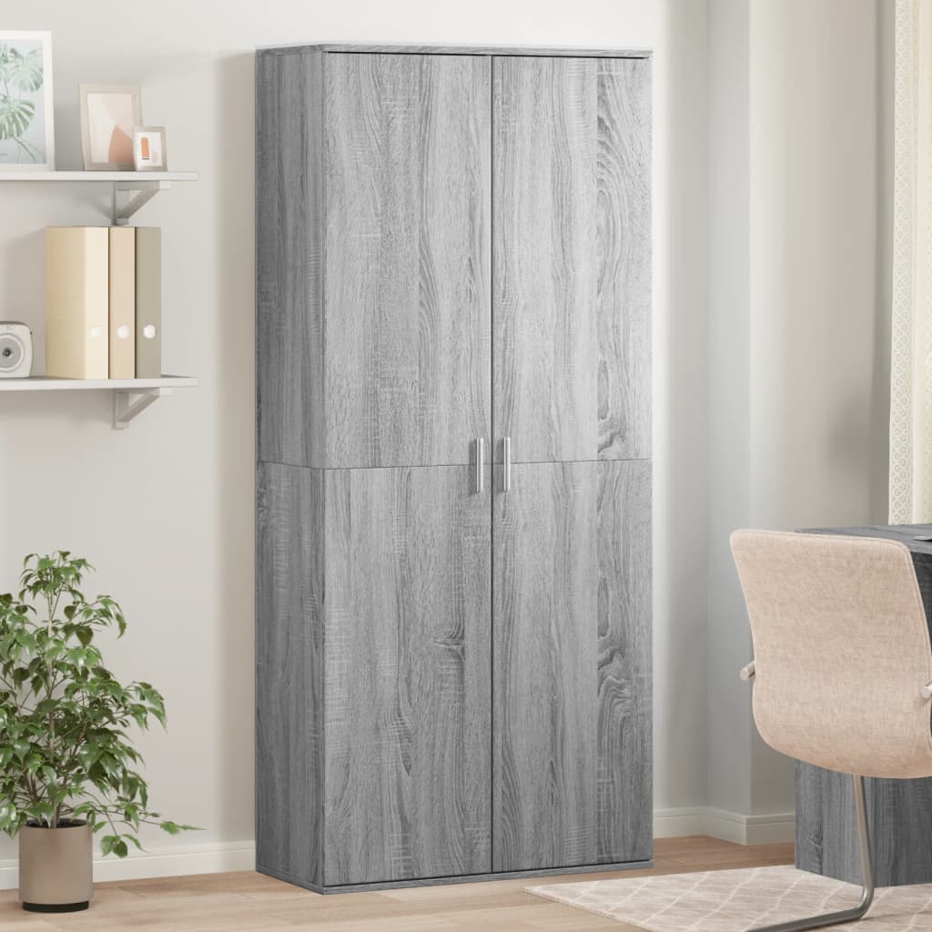 Skříň Highboard 80 X 35 X 180 Cm Kompozitní Dřevo