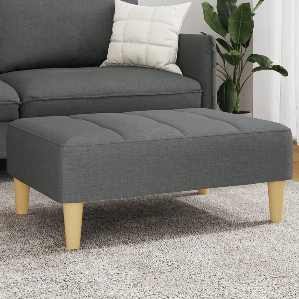 Podnožka Černá 77 X 55 X 31 Cm Textil