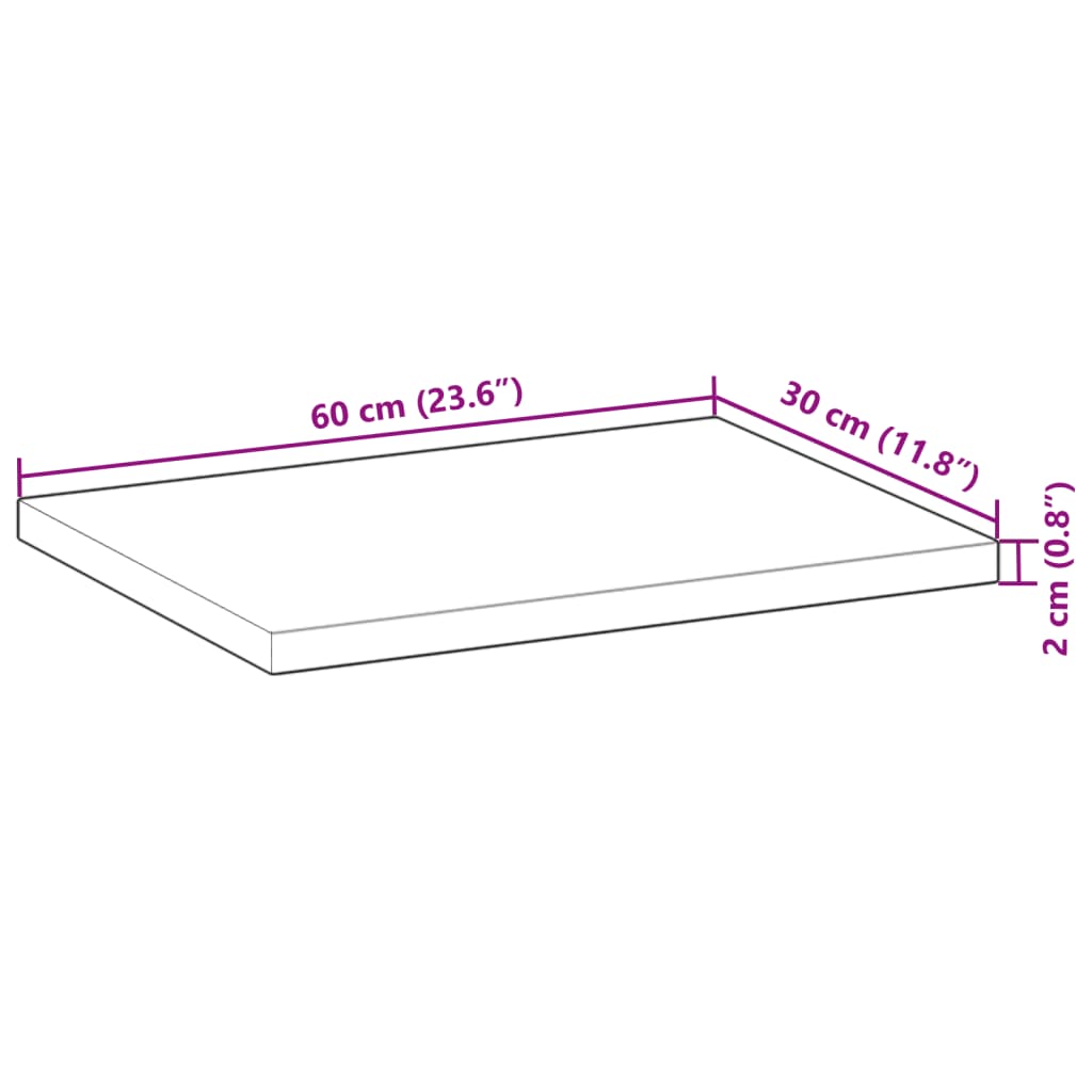 Plovoucí Police 2 Ks 60 X 30 X 2 Cm Neošetřené Akáciové Dřevo