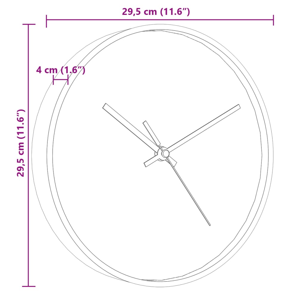 Nástěnné Hodiny Zlaté A Modré Ø 29,5 Cm Polystyren A Sklo