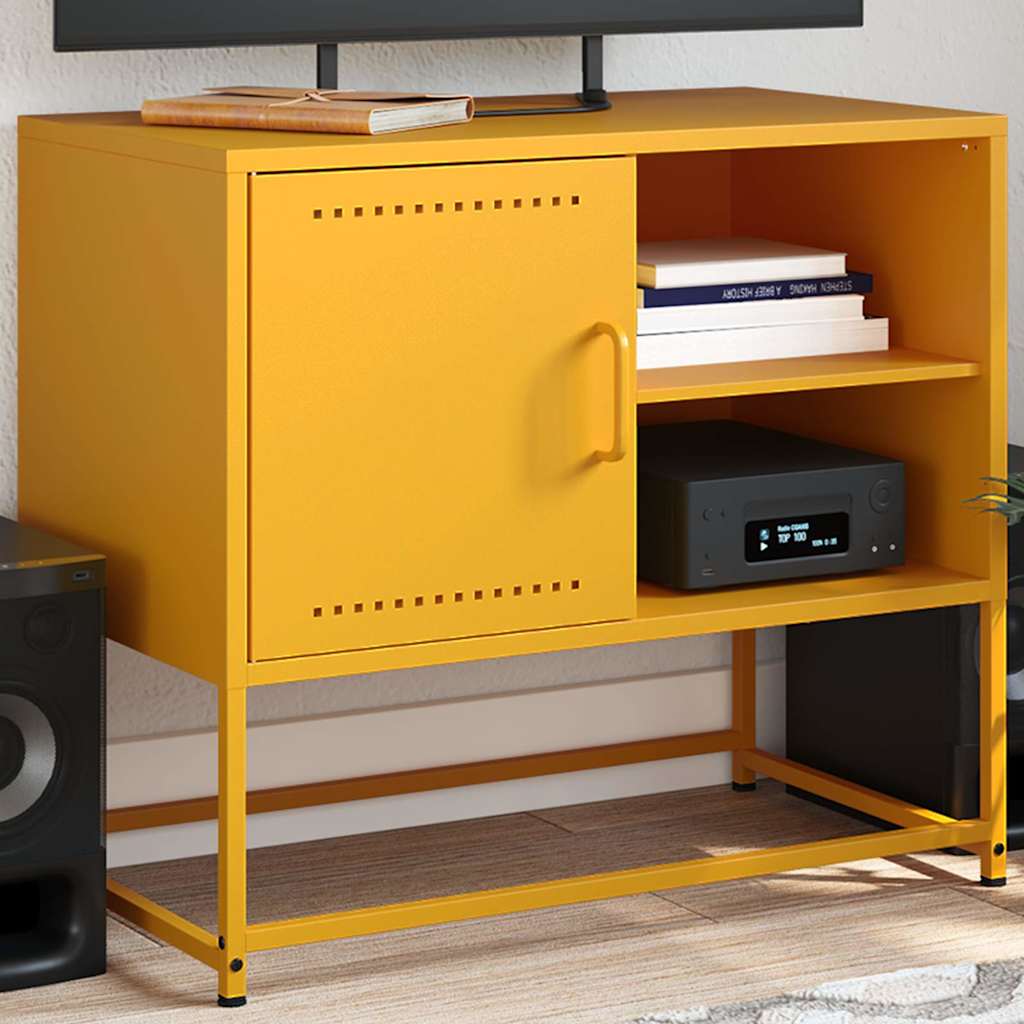 Tv Skříňka Olivově 68 X 39 X 60,5 Cm Ocel