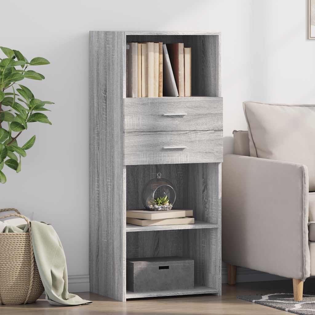 Skříň Highboard Betonově Šedá 50 X 42,5 X 124 Kompozitní Dřevo