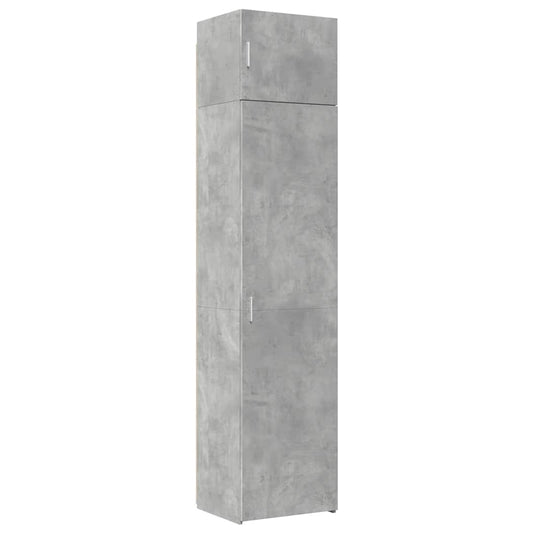 Úložná Skříňka Betonově Šedá 50X42,5X225 Cm Kompozitní Dřevo