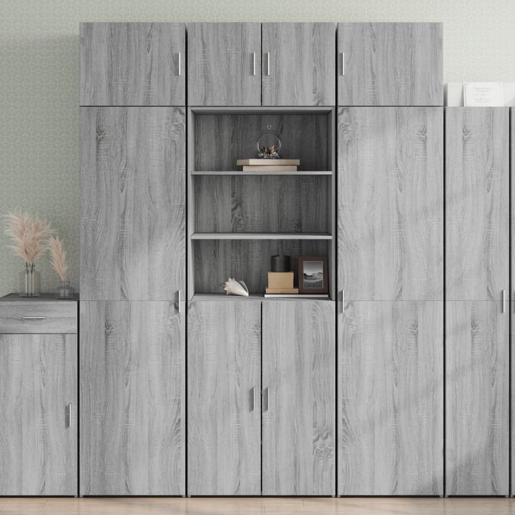 Skříň Highboard 80 X 42,5 X 185 Cm Kompozitní Dřevo