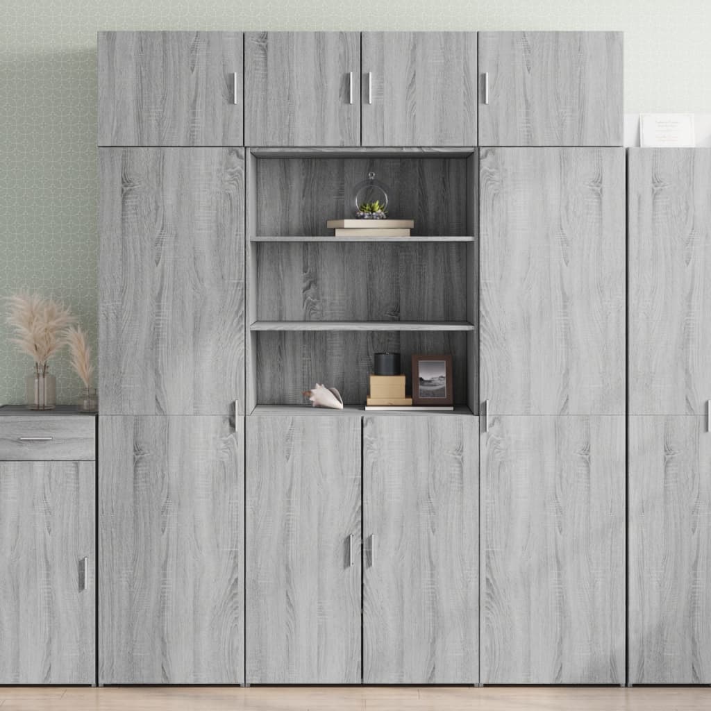 Skříň Highboard 80 X 42,5 X 185 Cm Kompozitní Dřevo