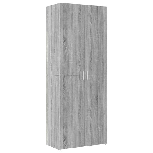 Skříň Highboard Šedá Sonoma 70 X 42,5 X 185 Cm Kompozitní Dřevo