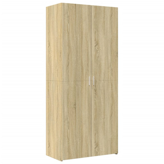 Skříň Highboard 80 X 42,5 X 185 Cm Kompozitní Dřevo