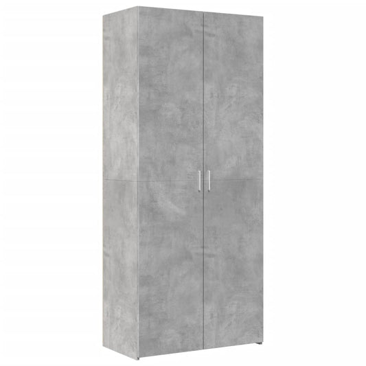 Skříň Highboard Betonově Šedá 80X42,5X185 Cm Kompozitní Dřevo