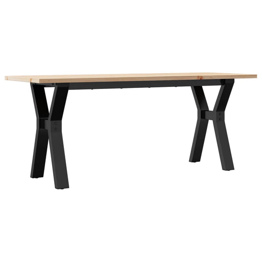 Konferenční Stolek S Y Rámem Borové Dřevo A Ocel