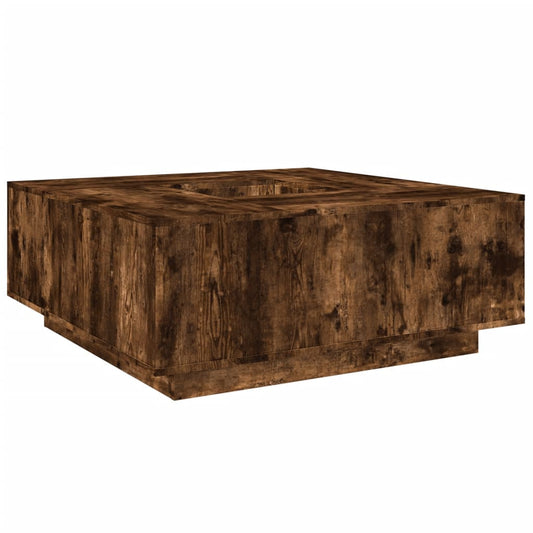 Konferenční Stolek Kouřový Dub 100X100X40 Cm Kompozitní Dřevo