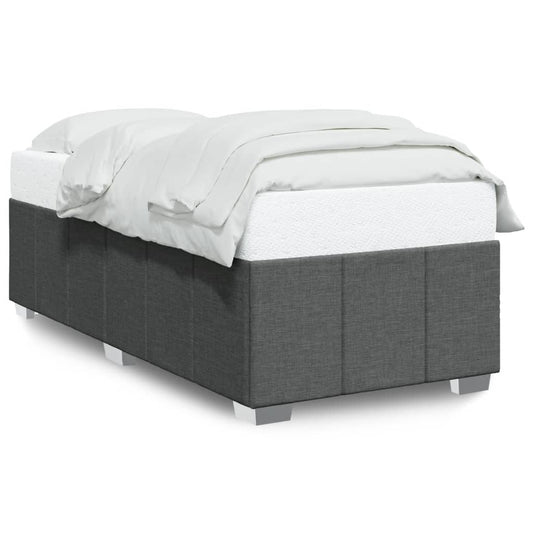 Rám Postele Bez Matrace Tmavě Šedý Textil