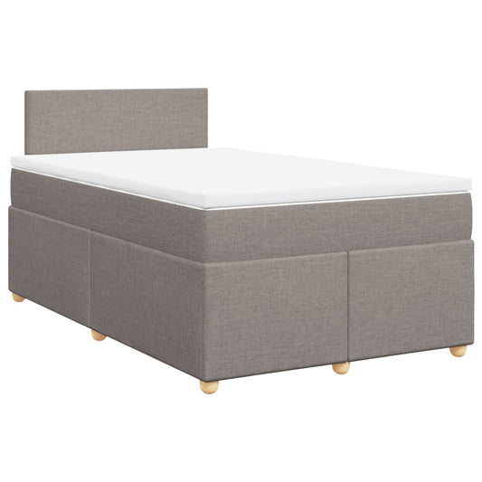 Box Spring Postel S Matrací Textil Taupe