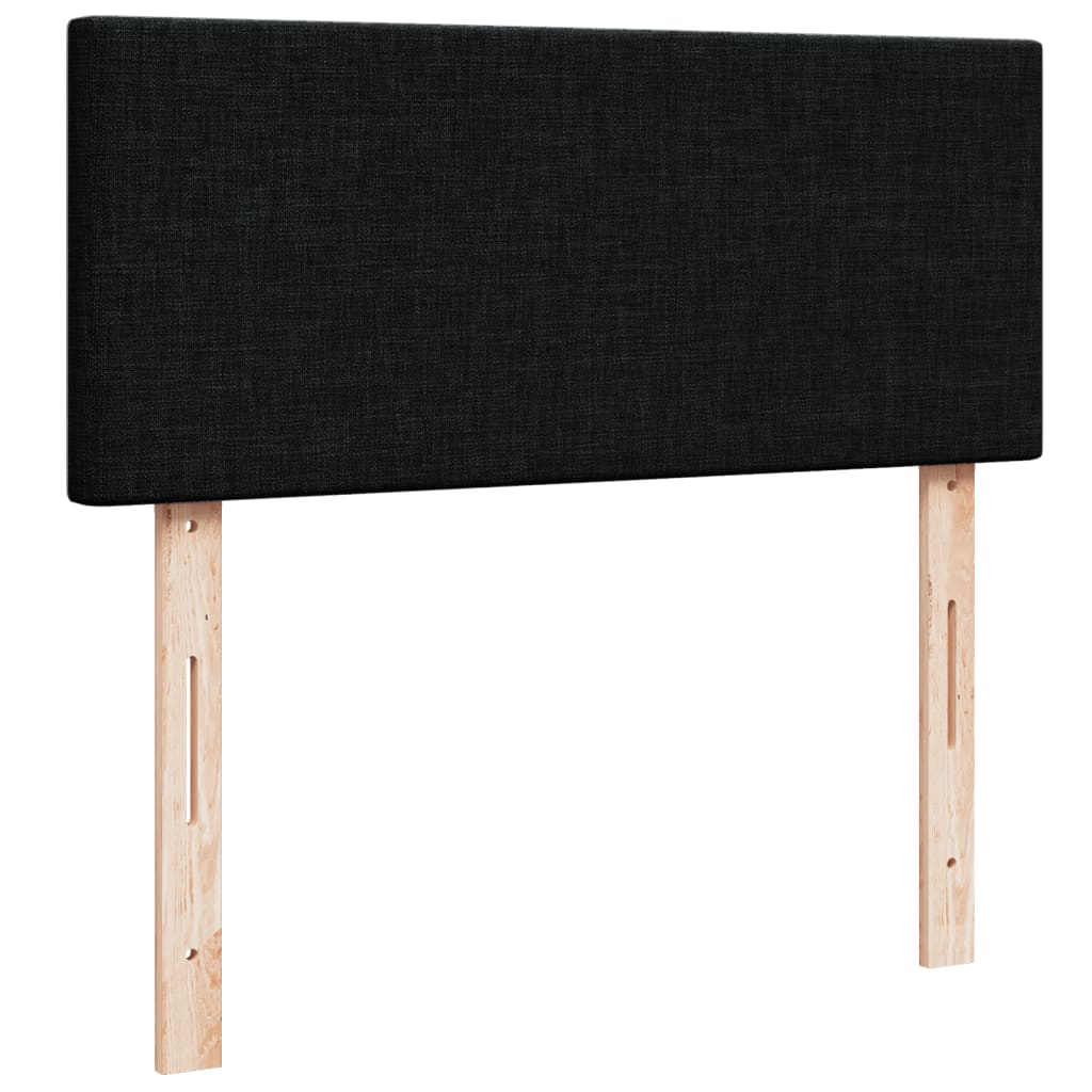 Box Spring Postel S Matrací Černá 120X190 Cm Textil