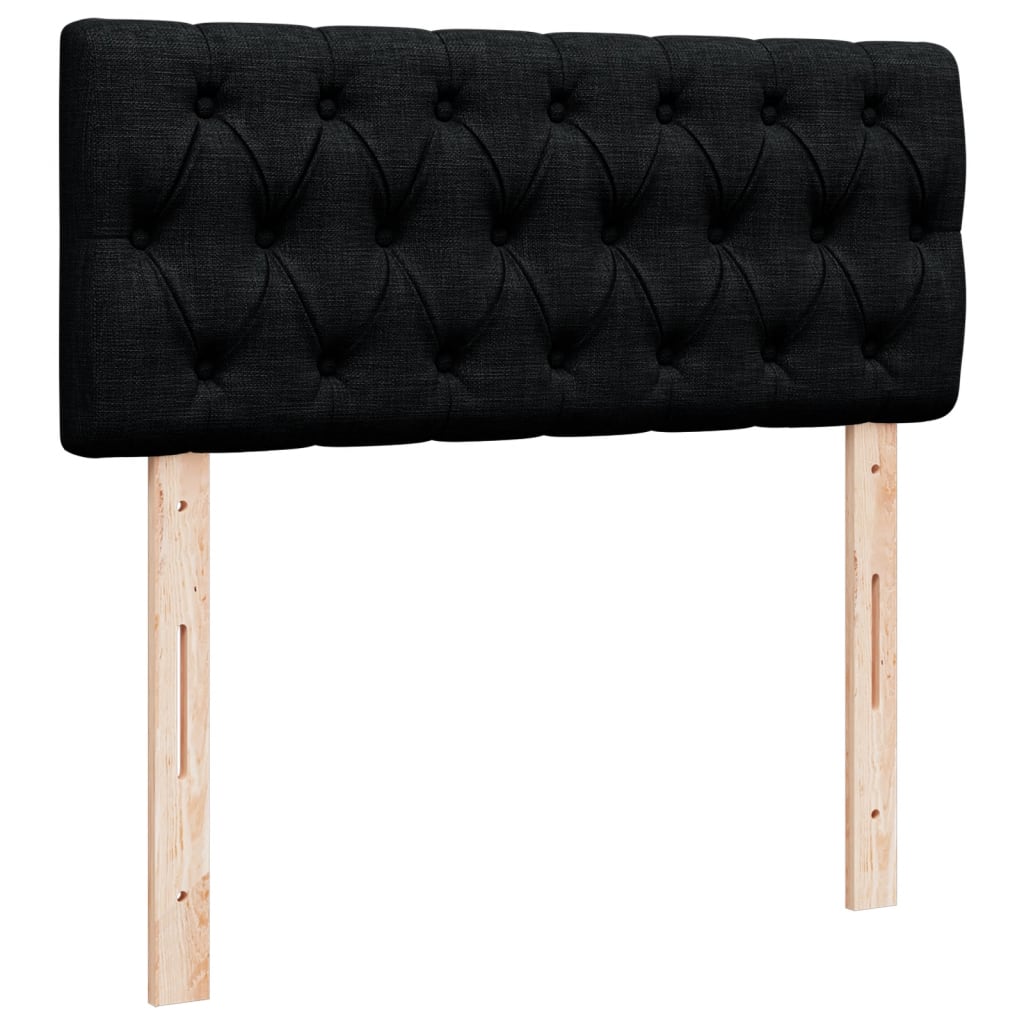 Box Spring Postel S Matrací Černá 120X190 Cm Textil