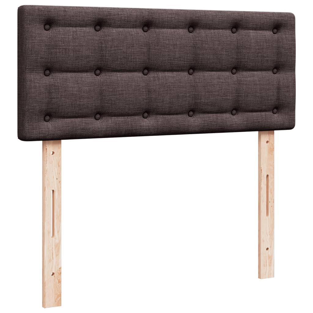 Box Spring Postel S Matrací Tmavě Hnědá 120X190 Cm Textil