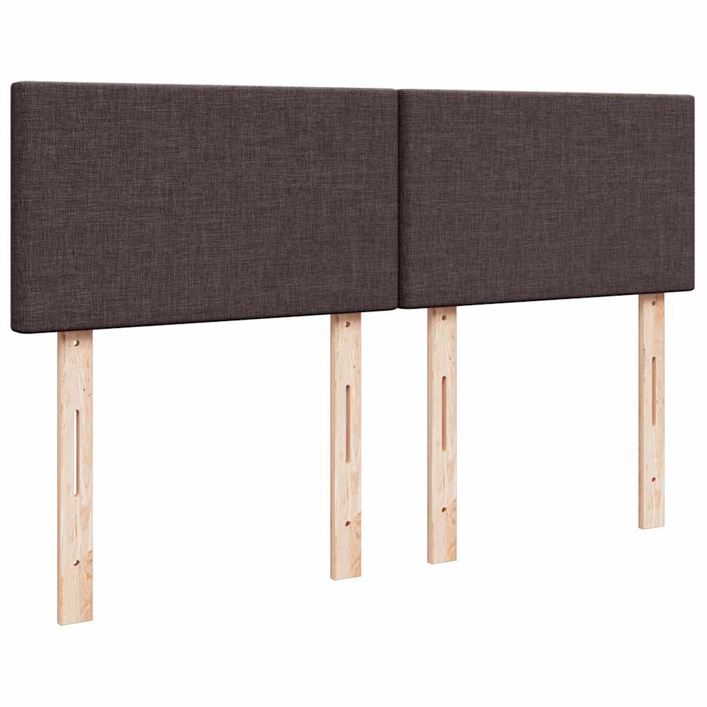 Box Spring Postel S Matrací Tmavě Hnědá 140X190 Cm Textil