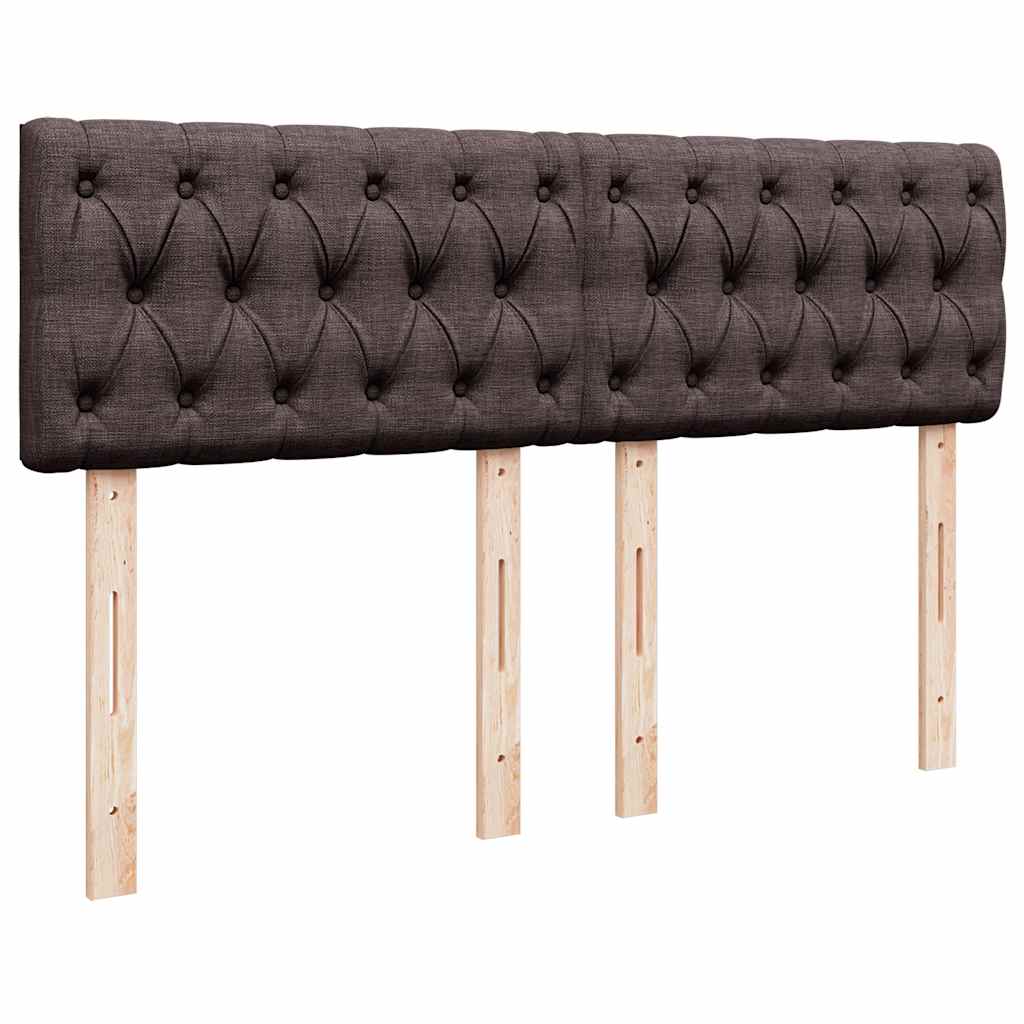 Box Spring Postel S Matrací Tmavě Hnědá 140X190 Cm Textil