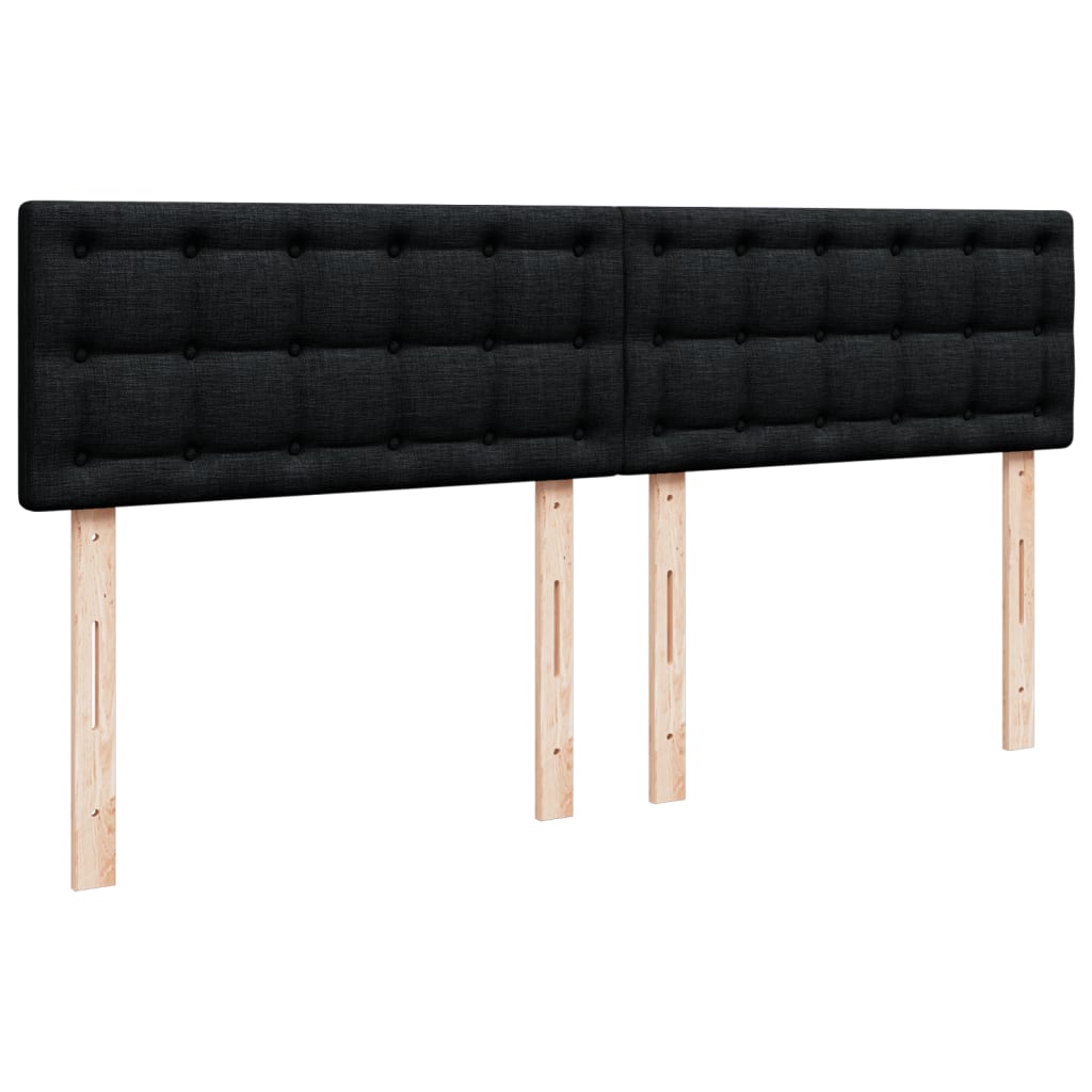 Box Spring Postel S Matrací Černá 180X200 Cm Textil