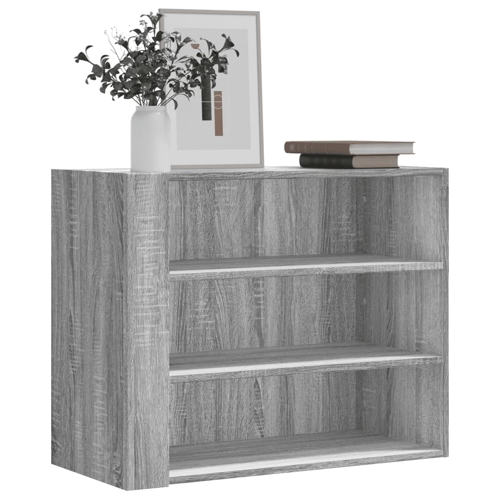 Nástěnná Skříňka Černá 75 X 35 X 60 Cm Kompozitní Dřevo