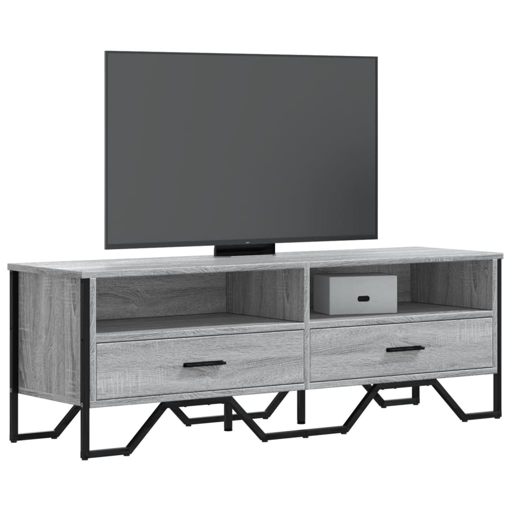 Tv Skříňka Černá 122 X 34 X 41 Cm Kompozitní Dřevo