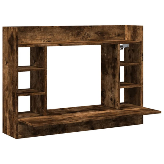 Nástěnný Psací Stůl Kouřový Dub 105X48X75 Cm Kompozitní Dřevo