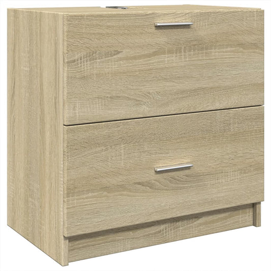 Skříňka Pod Umyvadlo Dub Sonoma 59X37X59 Cm Kompozitní Dřevo