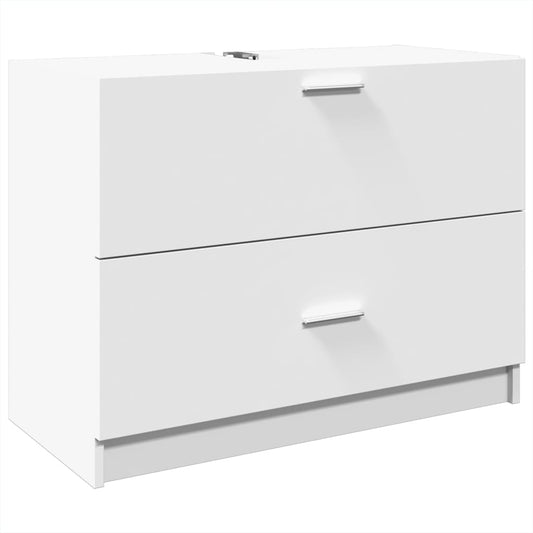 Skříňka Pod Umyvadlo Bílá 78 X 37 X 59 Cm Kompozitní Dřevo