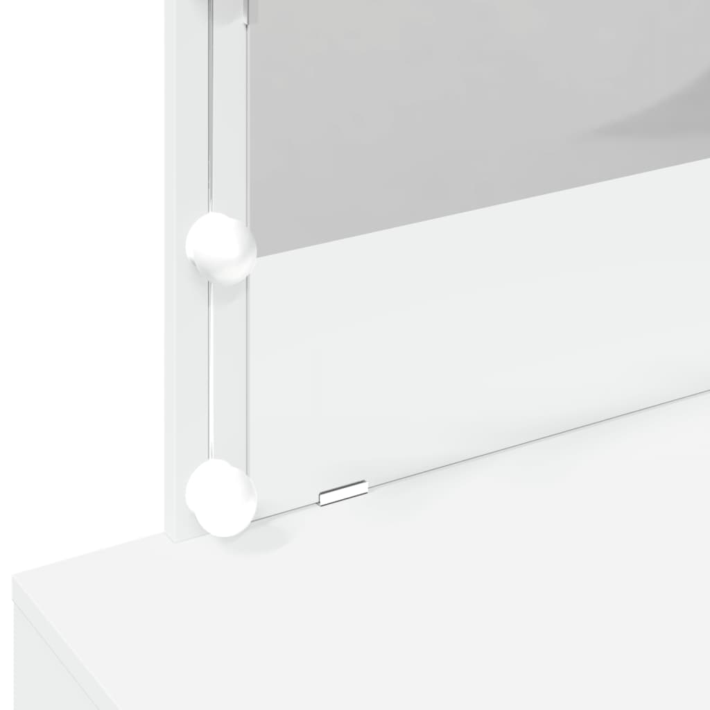 Toaletní Stolek S Led Bílý 100 X 40 X 120 Cm